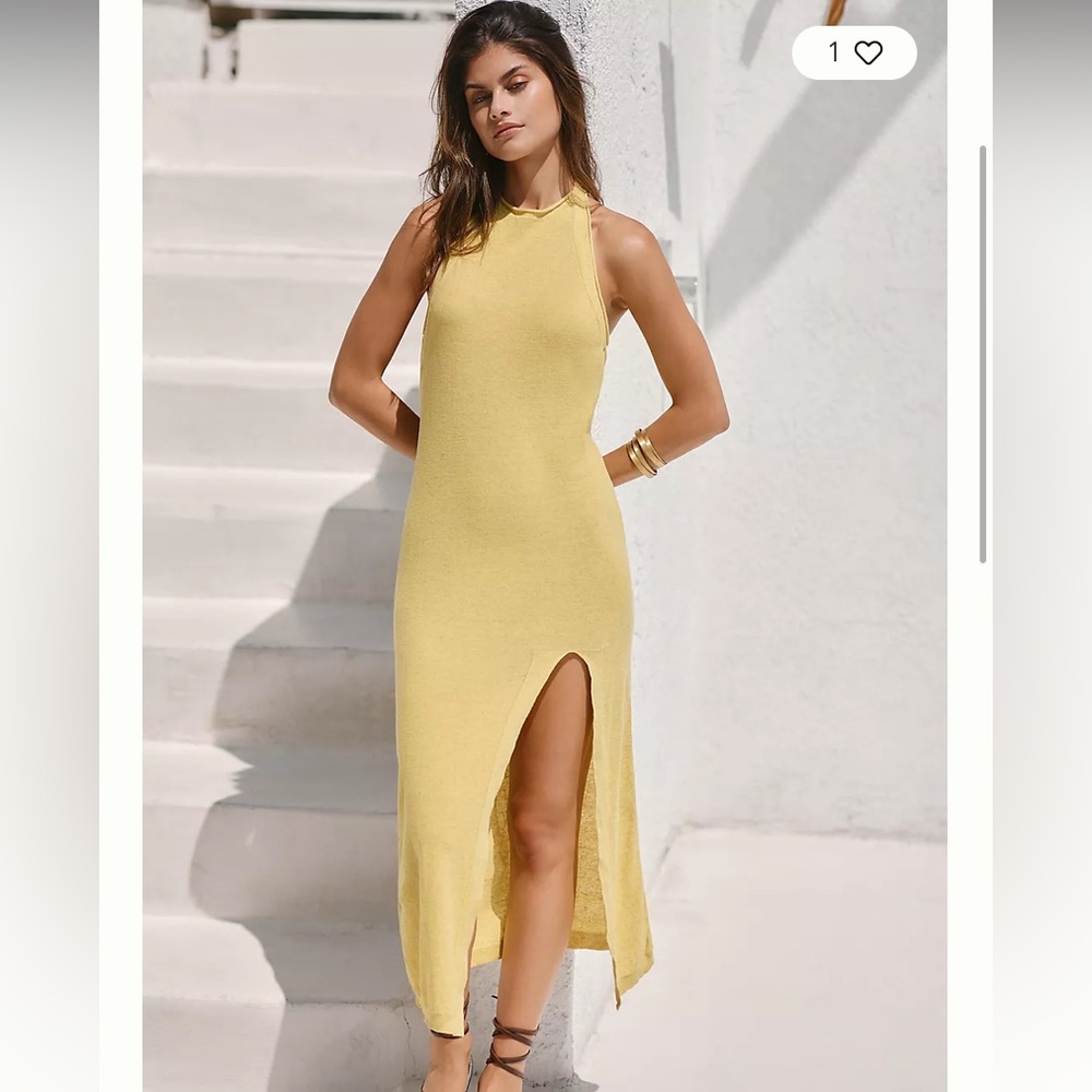 Anthropologie NWT Halter Dress Size M Color Miele